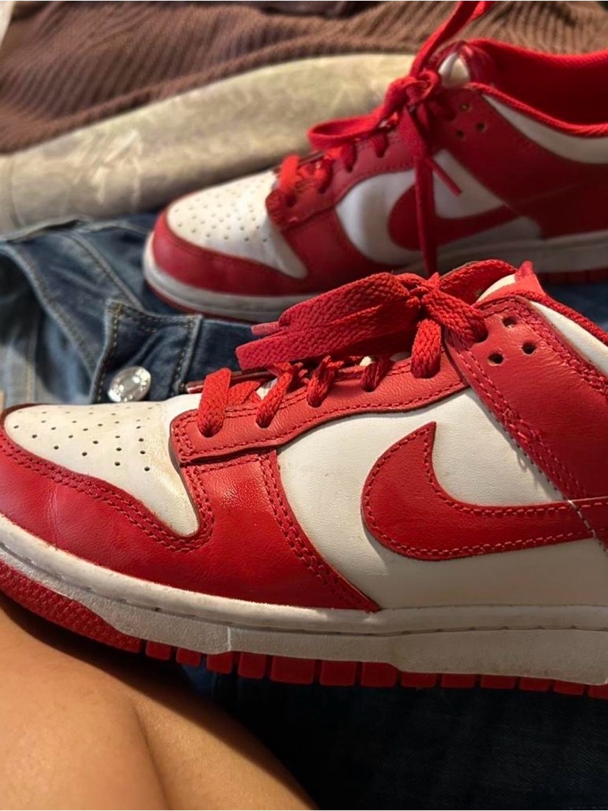 Nike Red And White Low-Top Sneakers